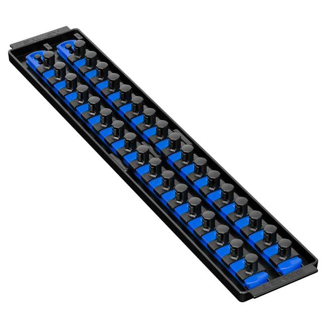 Ernst 8457 1/2" Socket Boss® Storage Organiser 2-Rail Twist Lock 18” Blue