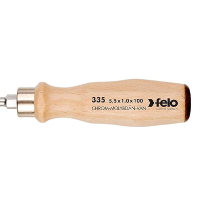 Felo Screwdriver Wooden Handle SL 12 x 2,0 x 200mm