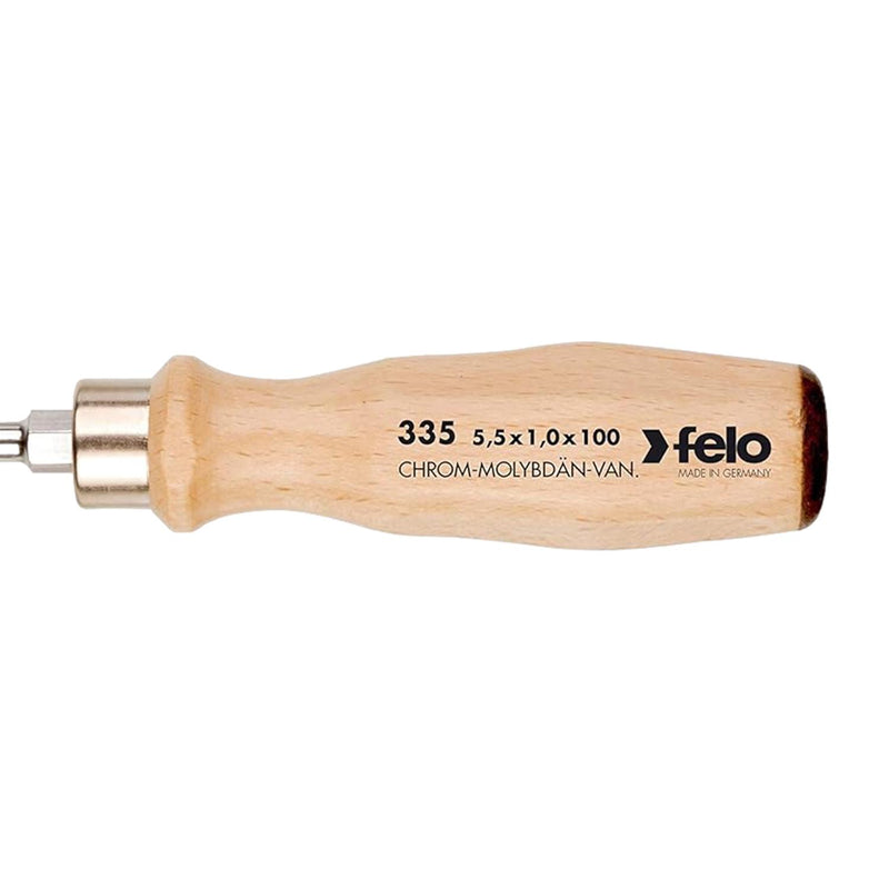 Felo Screwdriver Wooden Handle SL 12 x 2,0 x 200mm
