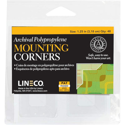 Lineco Clear Photo/Picture Mounting Corners 3.2cm (1.25") 48 Pack