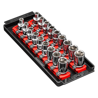 Ernst 8553 3/8" Socket Boss Storage Organiser 2-Rail Twist Lock 8" Red
