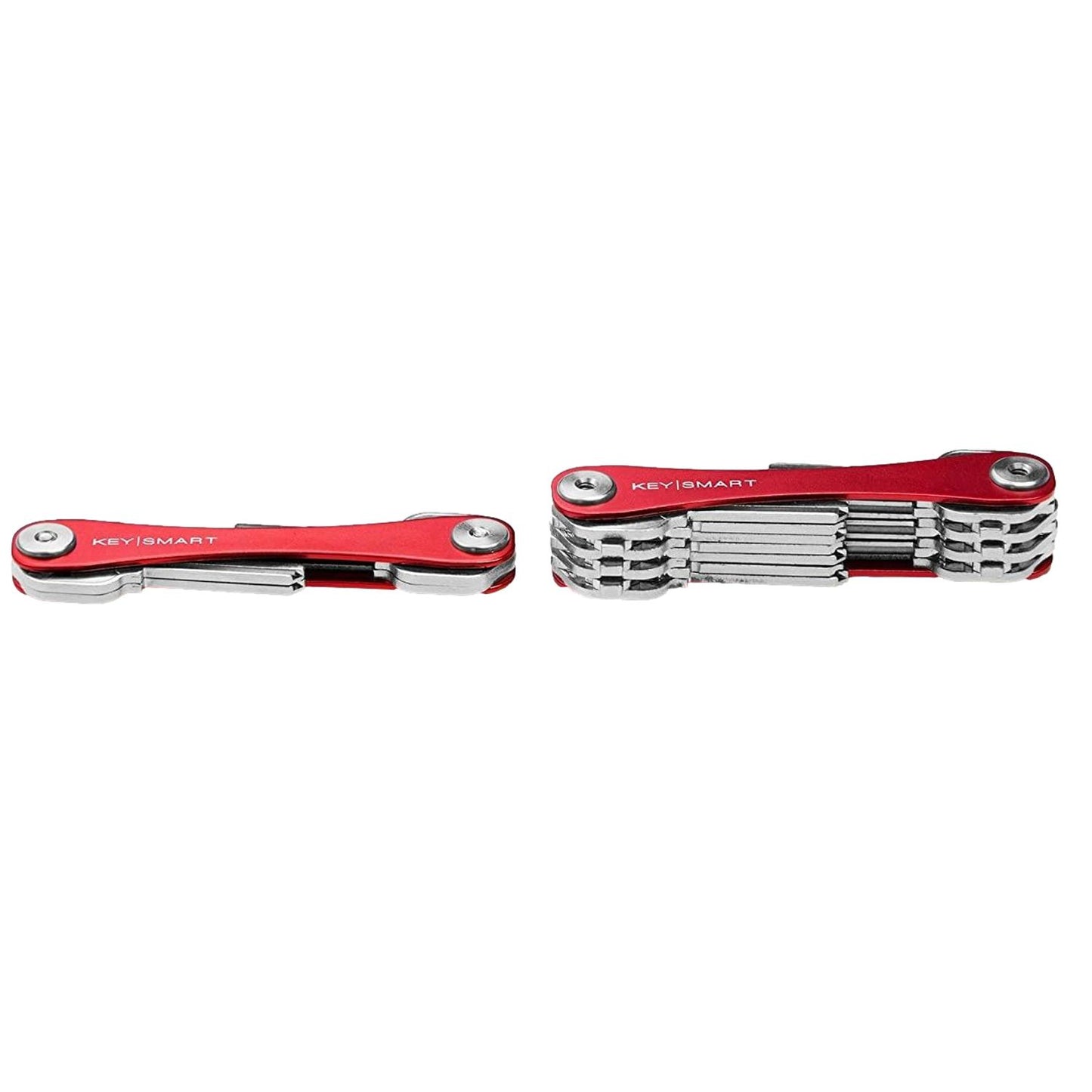 KeySmart Original Compact Keyring Key Holder Red
