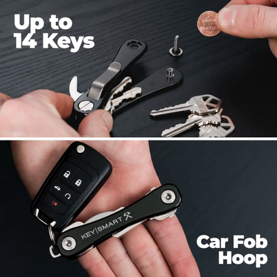 KeySmart Rugged Compact Key Holder Black