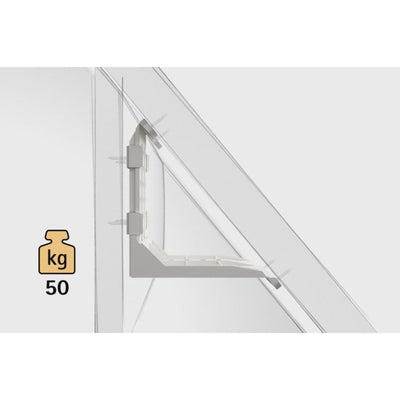 Sloping Ceiling Adapter Brackets For Sliding Door Profiles & Wardrobes Hettich 14004