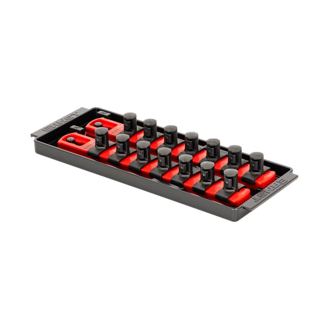 Ernst 8554 1/2" Socket Boss Storage Organiser 2-Rail Twist Lock 8" Red