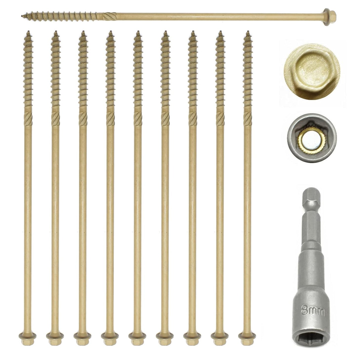 Timberfix 6.5 x 100mm + Hex Key (50 Screws)