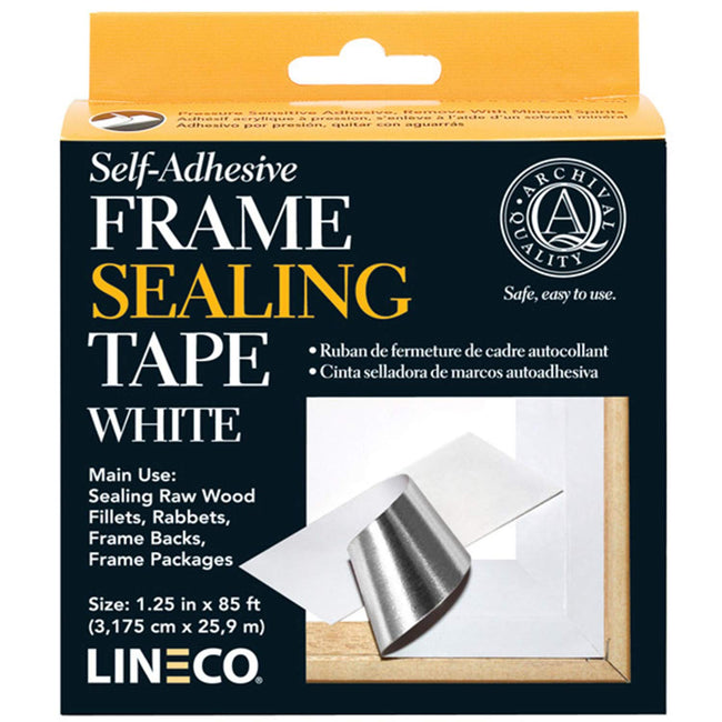 Lineco Picture Frame Sealing Tape Self-Adhesive White 3.2cm x 26m 