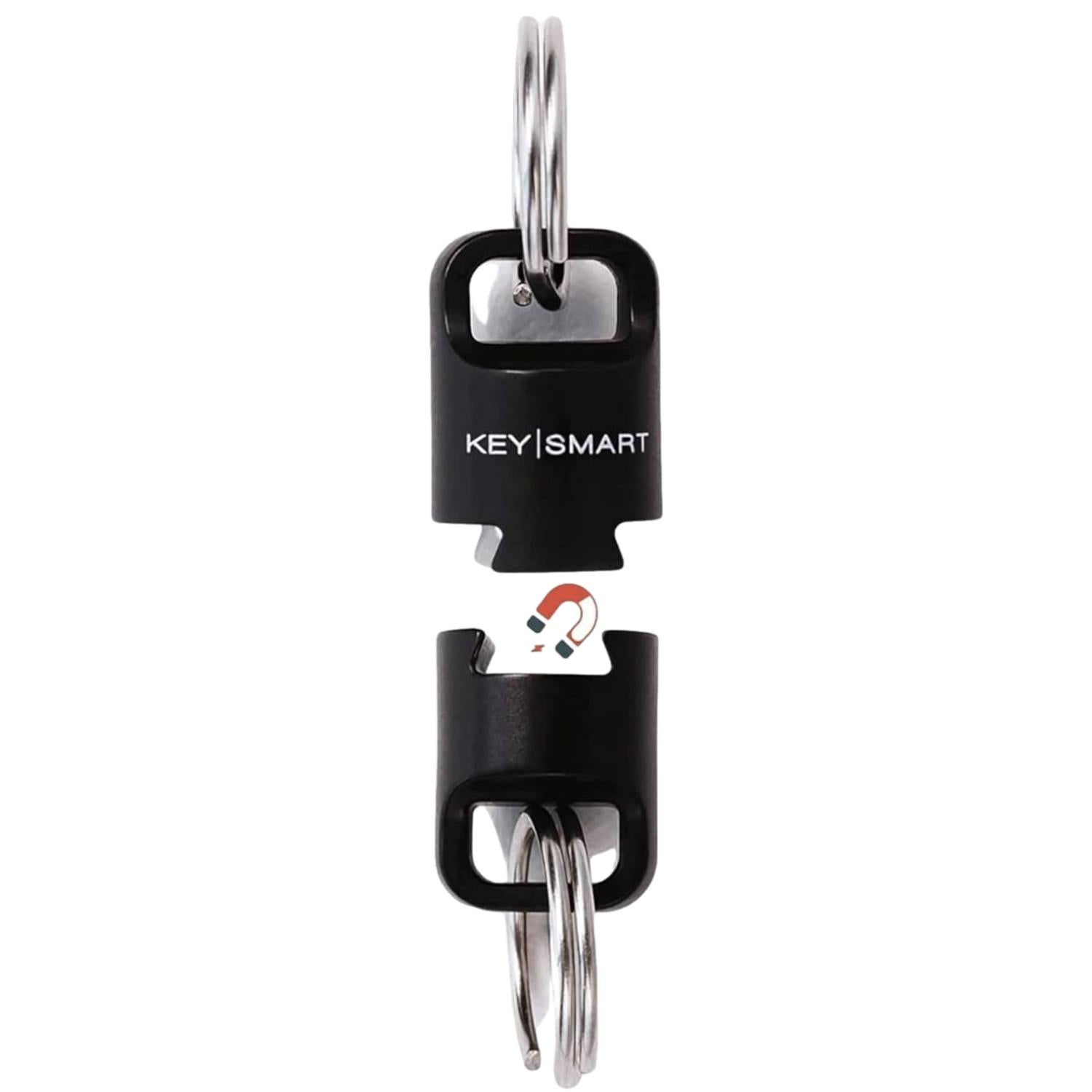 KeySmart MagConnect Pro Locking Magnetic Keyring Quick Connect Black ...