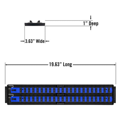 Ernst 8455 1/4" Socket Boss® Storage Organiser 2-Rail Twist Lock 18" Blue