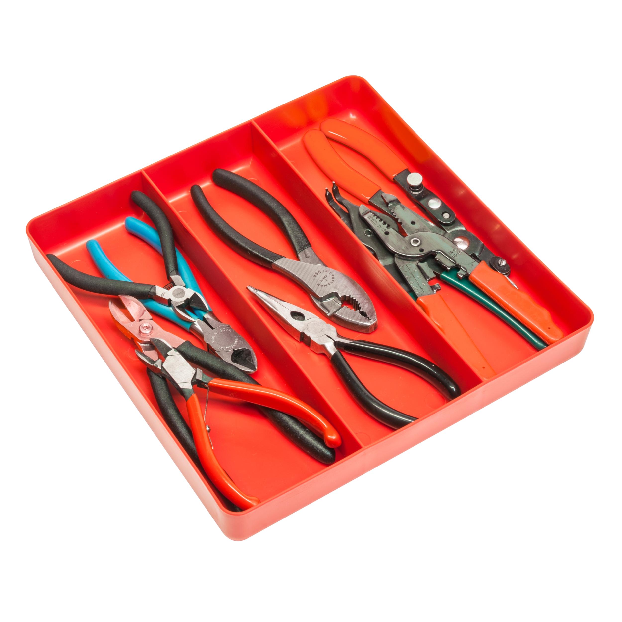 Ernst 5024 3-Compartment Tool Organizer Tray - 10.5 X 10.5 Inches, Green