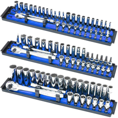 Ernst 8511 Socket Boss® Storage Organiser Rail Combo Pack 18" Blue