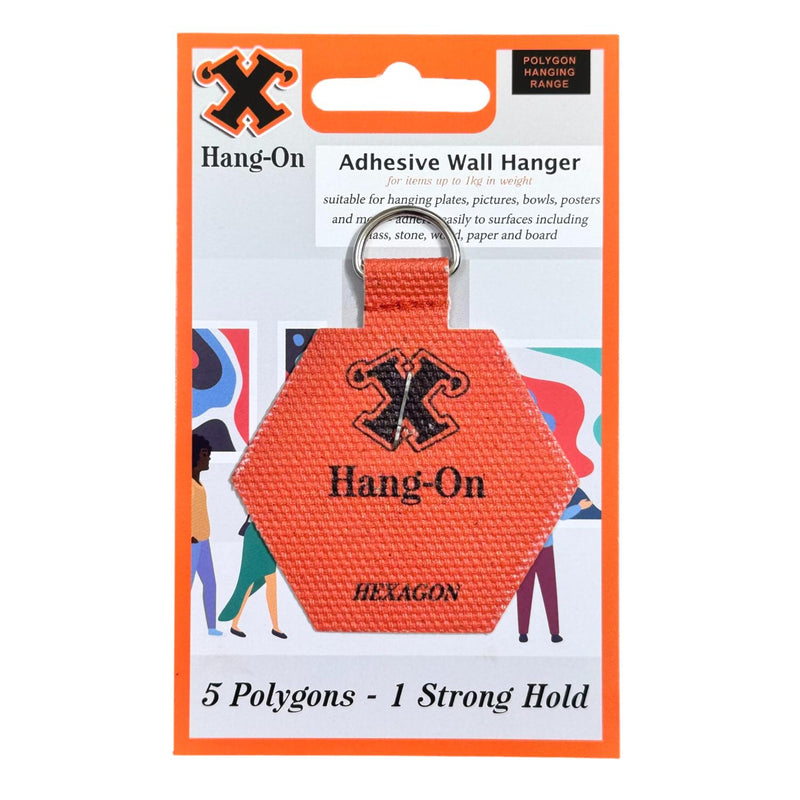 X Hang-On Adhesive Wall Plate Hanger 60mm (Hexagon) For Plates, Pictures Etc