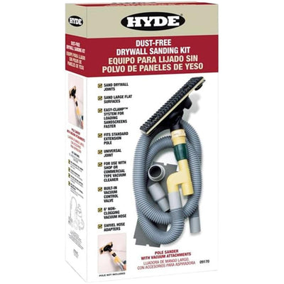 Hyde 09170 Dust-Free Vacuum Sander Kit with 6' Hose