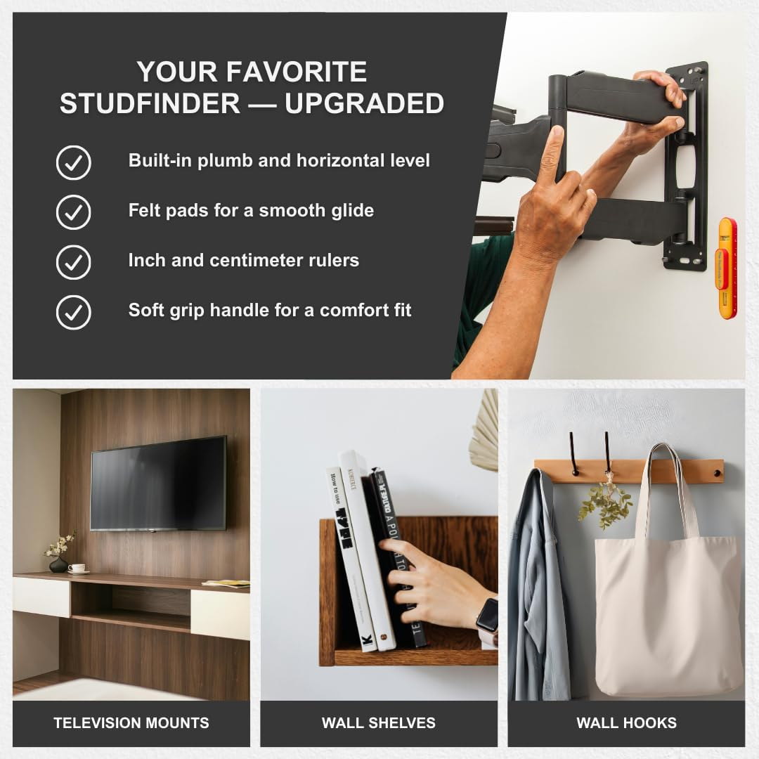 The StudBuddy Pro Magnetic Stud Finder & Spirit Level