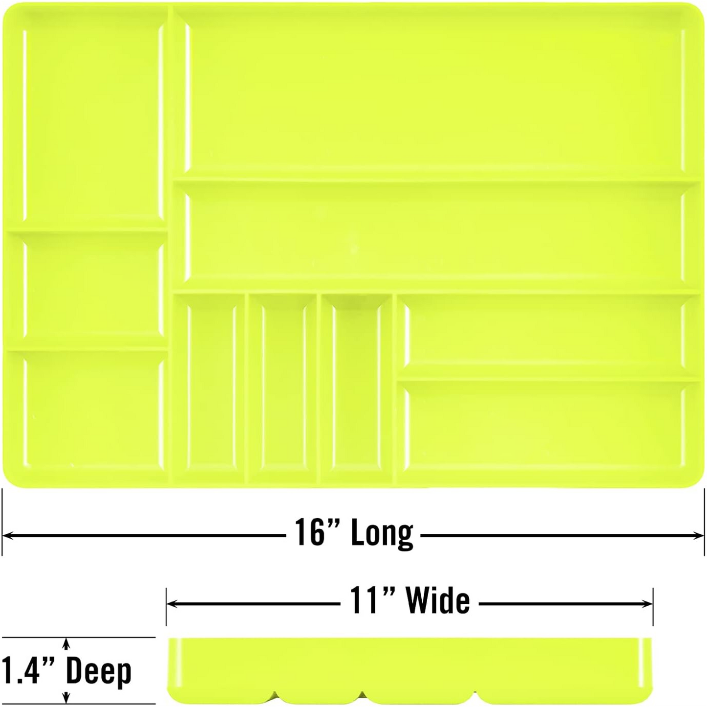 Ernst 5017HV Tool Organiser Tray Hi-Viz 10 Compartment 