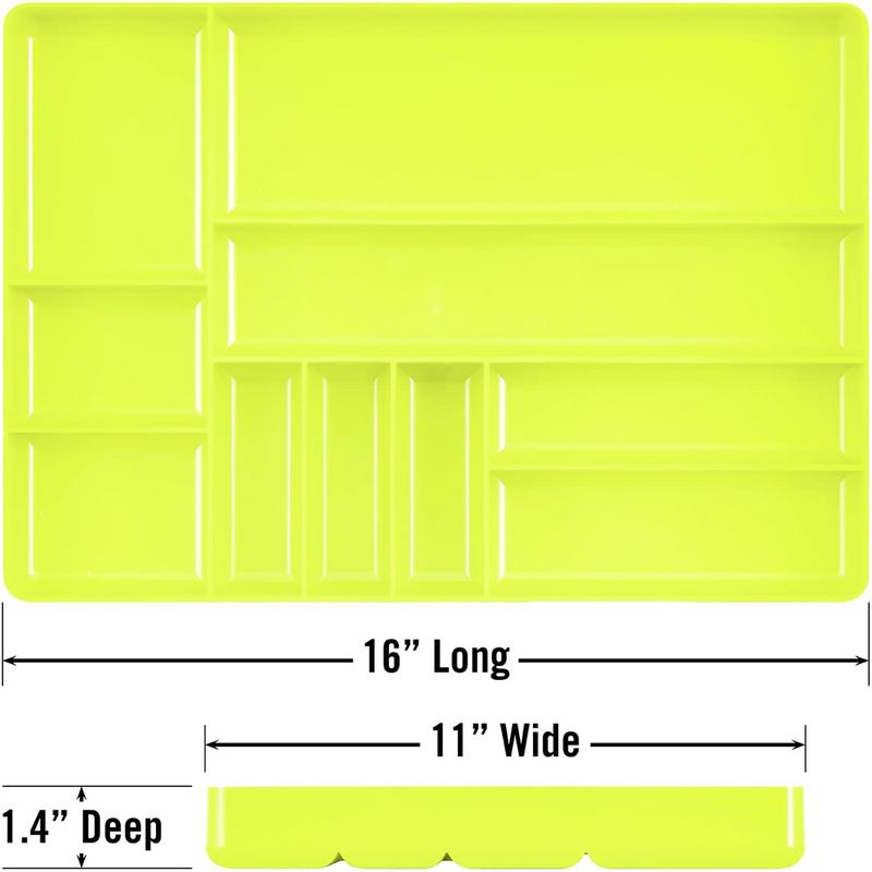 Ernst 5017HV Tool Organiser Tray Hi-Viz 10 Compartment 