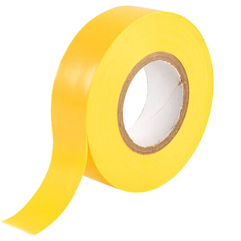 Electrical Insulation Tape PVC Flame Retardant Yellow 20m (10 Pack)