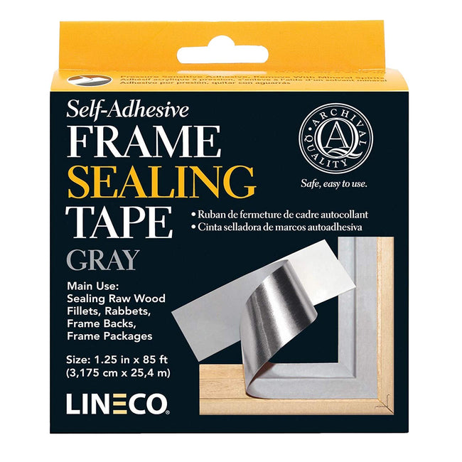 Lineco Picture Frame Sealing Tape Self-Adhesive Grey, 3.2cm x 25m