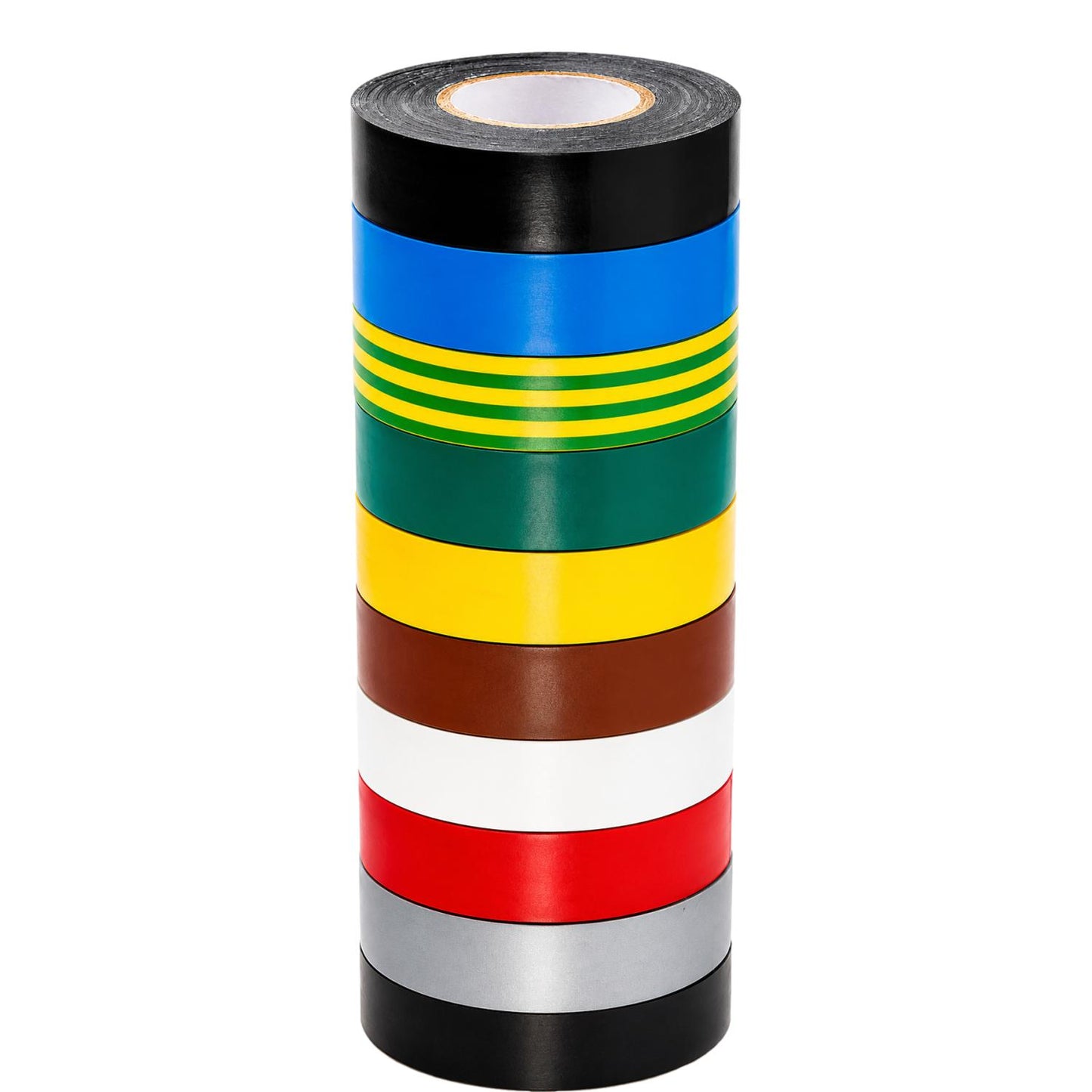 Electrical Insulation Tape PVC Flame Retardant 10 Roll Multi Pack 19mm x 20m