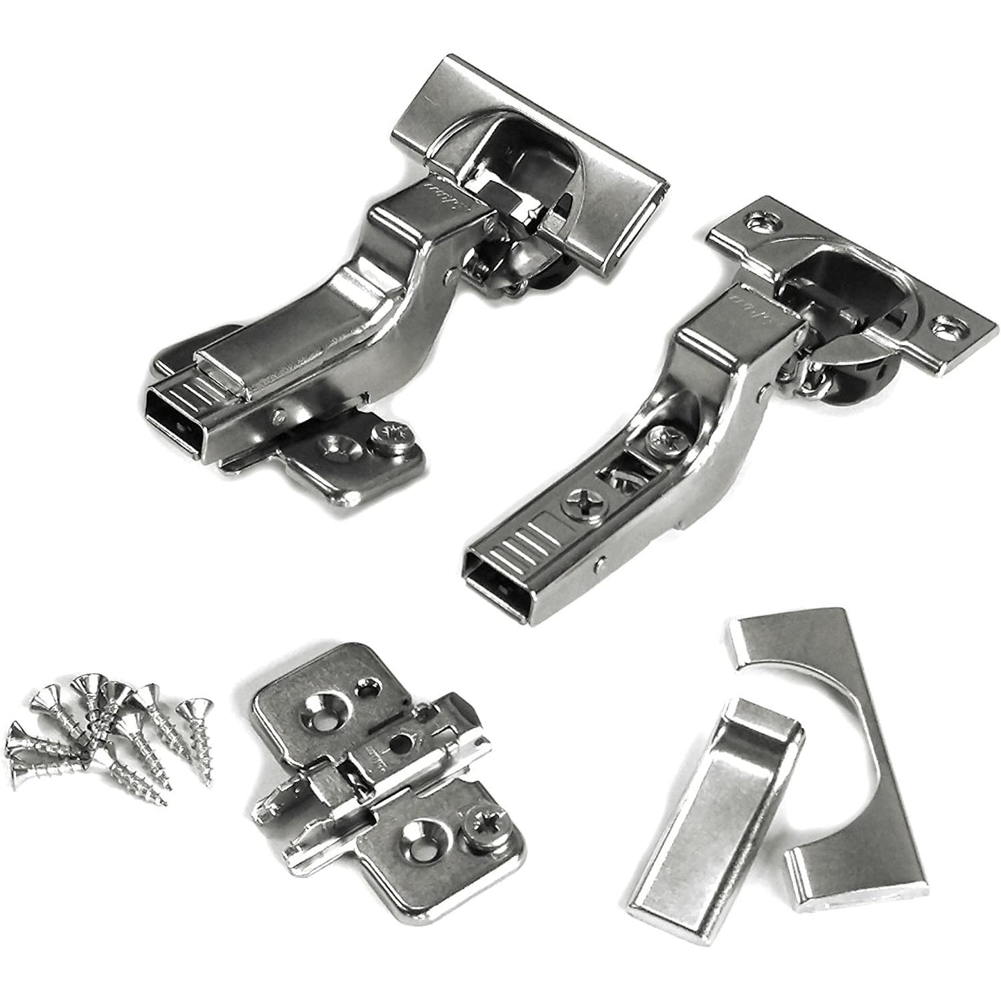 Blum Soft Close Inset Hinge 71B3750 & Mounting Plate 173H7100 & Covers x8