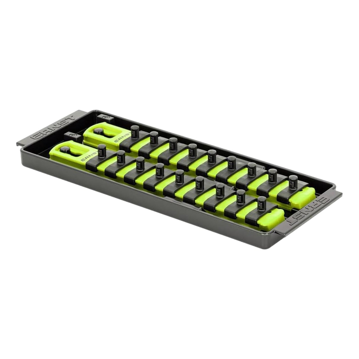 Ernst 8561HV 1/4" Socket Boss Storage Organiser 2-Rail Twist Lock 8" Hi-Viz
