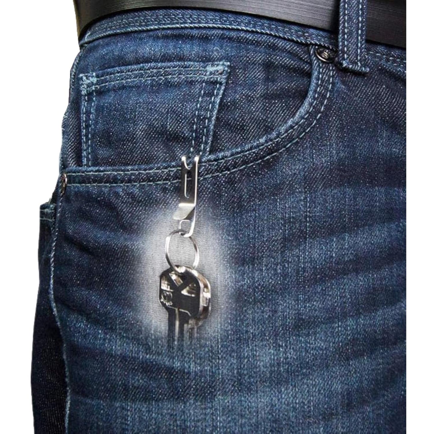 KeySmart NanoClip Pocket Purse Key Clip Keyring Stainless Steel