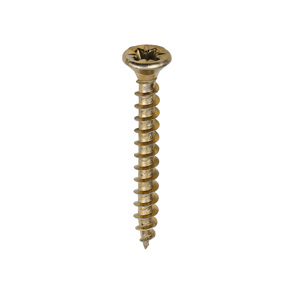 TimCo 3.5 x 30mm Yellow Wood Screw Pozi CS (200 Pack)