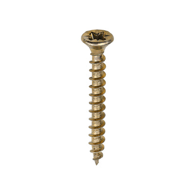 TimCo 3.5 x 30mm Yellow Wood Screw Pozi CS (200 Pack)