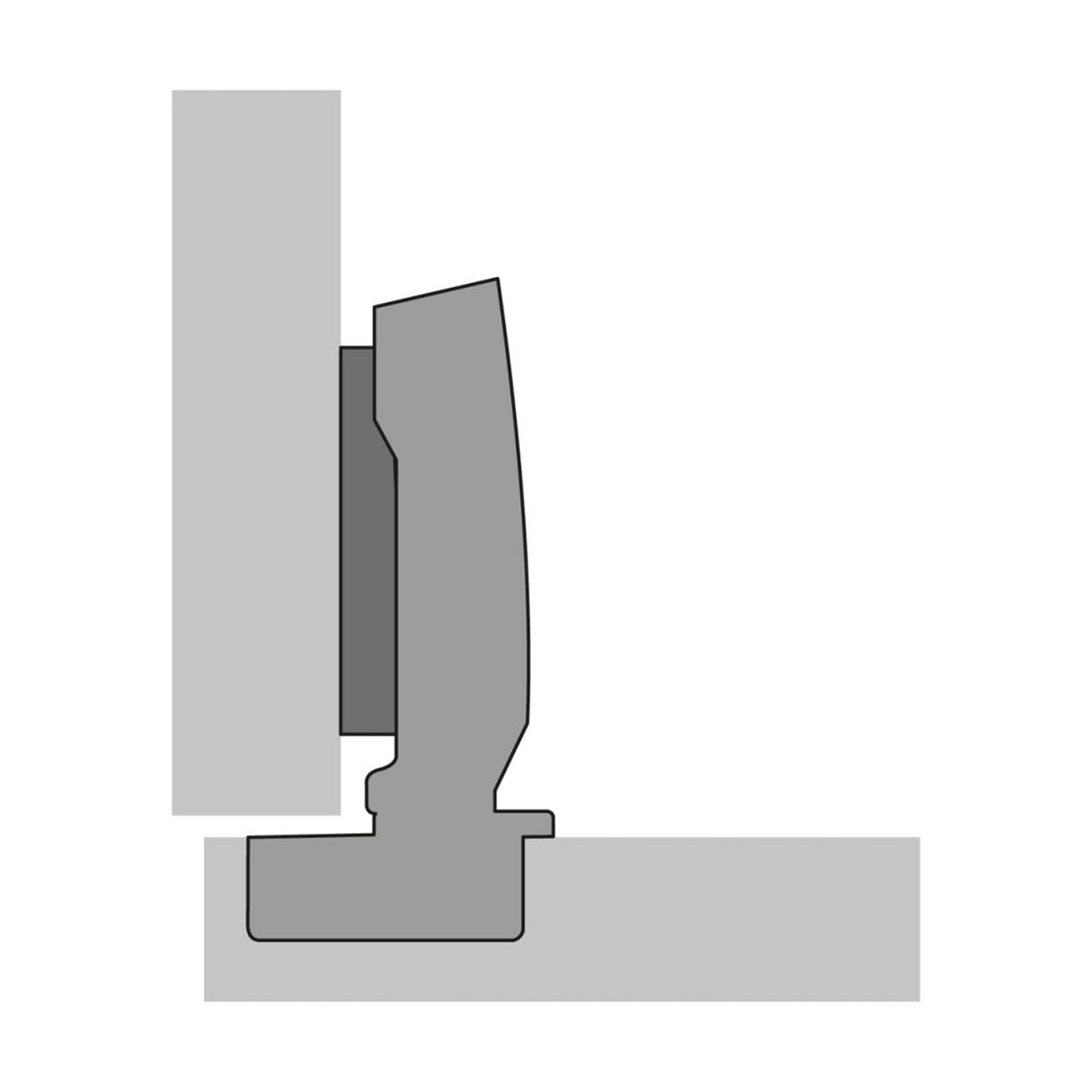 Hettich Veosys Stainless Steel Outdoor Kitchen Cabinet Hinge 105° Overlay Soft Close 9289590