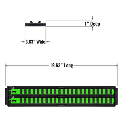 Ernst 8483 1/4" 2-Rail Socket Boss Storage Organiser Twist Lock 18" Green