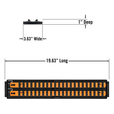 Ernst 8484 1/4" 2-Rail Socket Boss Storage Organiser Twist Lock 18" Orange