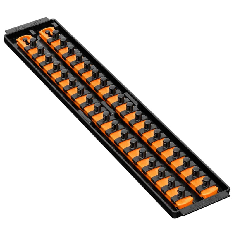 Ernst 8486 3/8" 2-Rail Socket Boss Storage Organiser Twist Lock 18” Orange