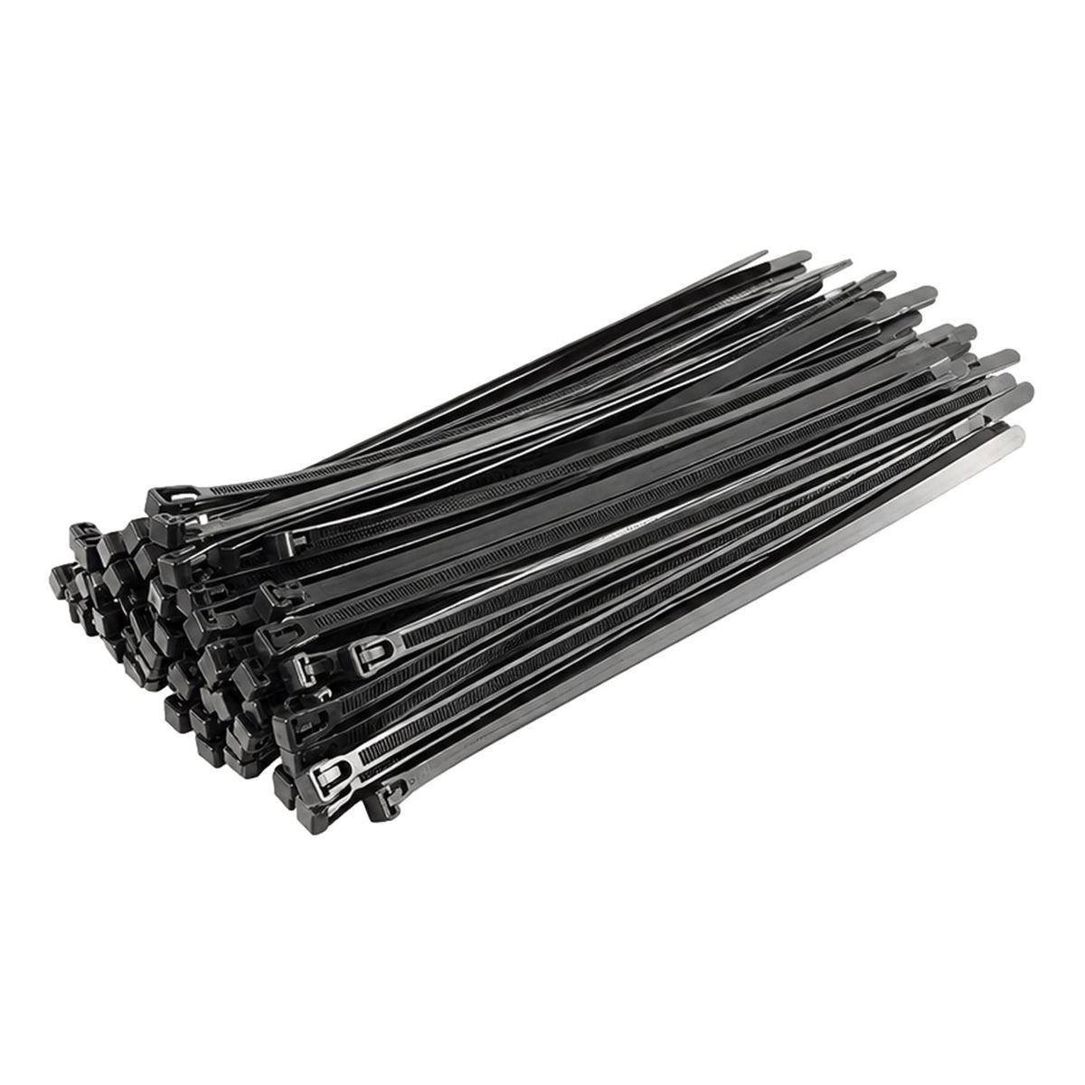 Black Releasable Cable Ties 250mm x 7.6mm, Pack of 100 – Strong Zip Ties