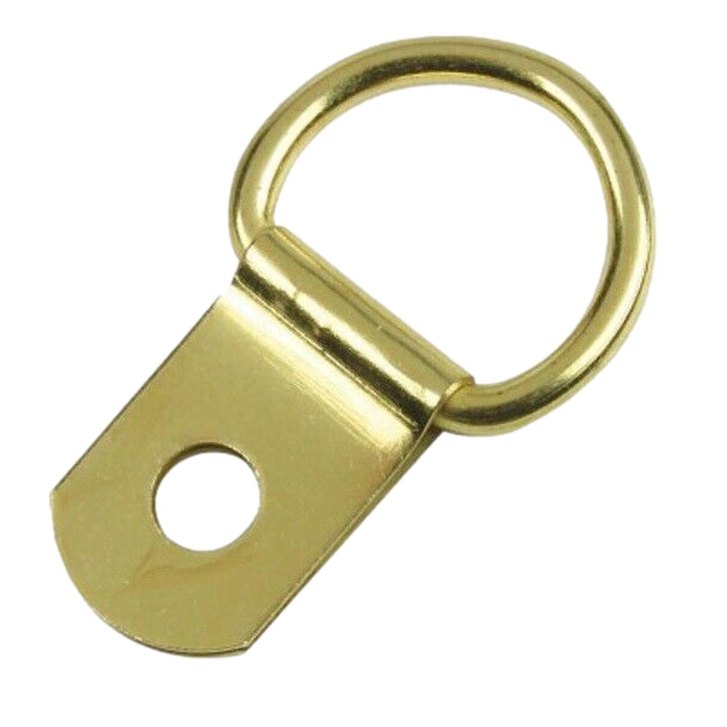 Taskar Brass Picture Hanging D Rings & Screws 10 Pack