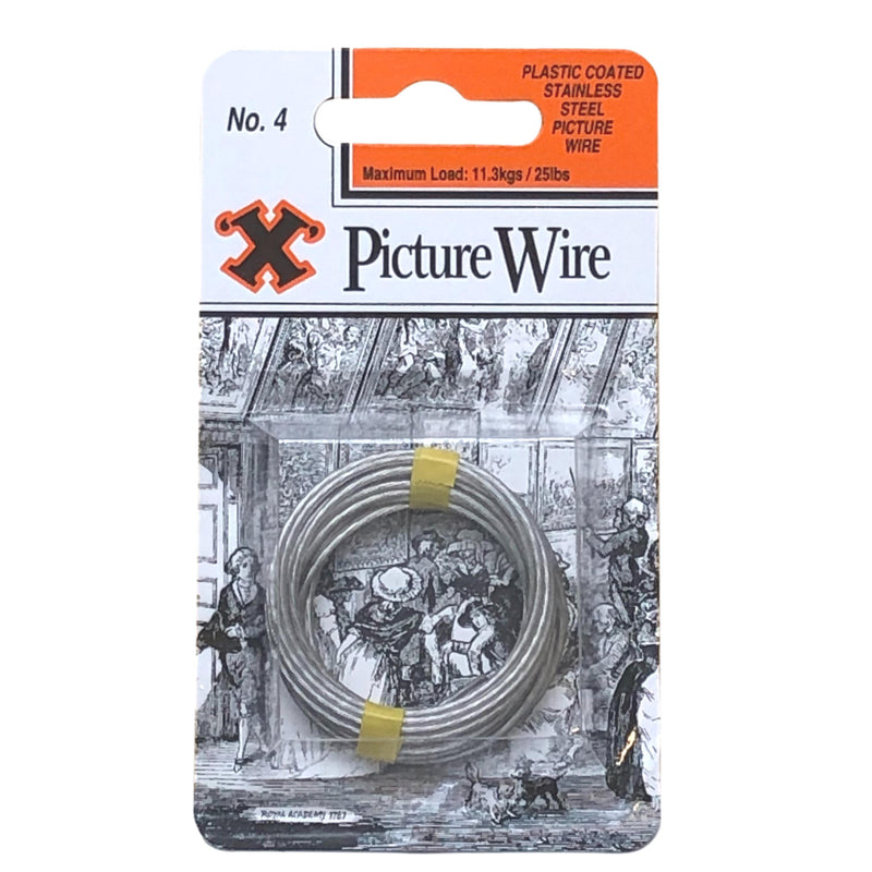 X Picture Hanging Wire Stainless Steel 3m No.4