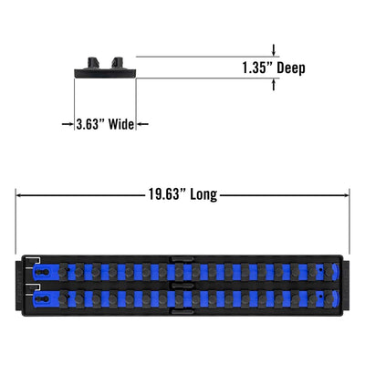 Ernst 8457 1/2" Socket Boss® Storage Organiser 2-Rail Twist Lock 18” Blue