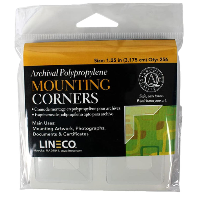 Lineco Clear Photo/Picture Mounting Corners 3.2cm (1.25") 256 Pack