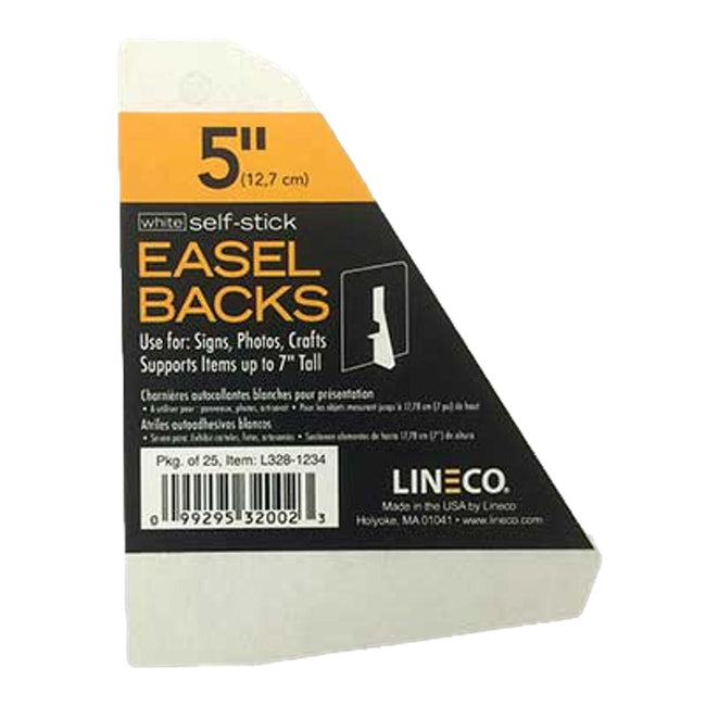 Lineco Easel Back Self Adhesive White 5" (12.7cm) 25 Pack 