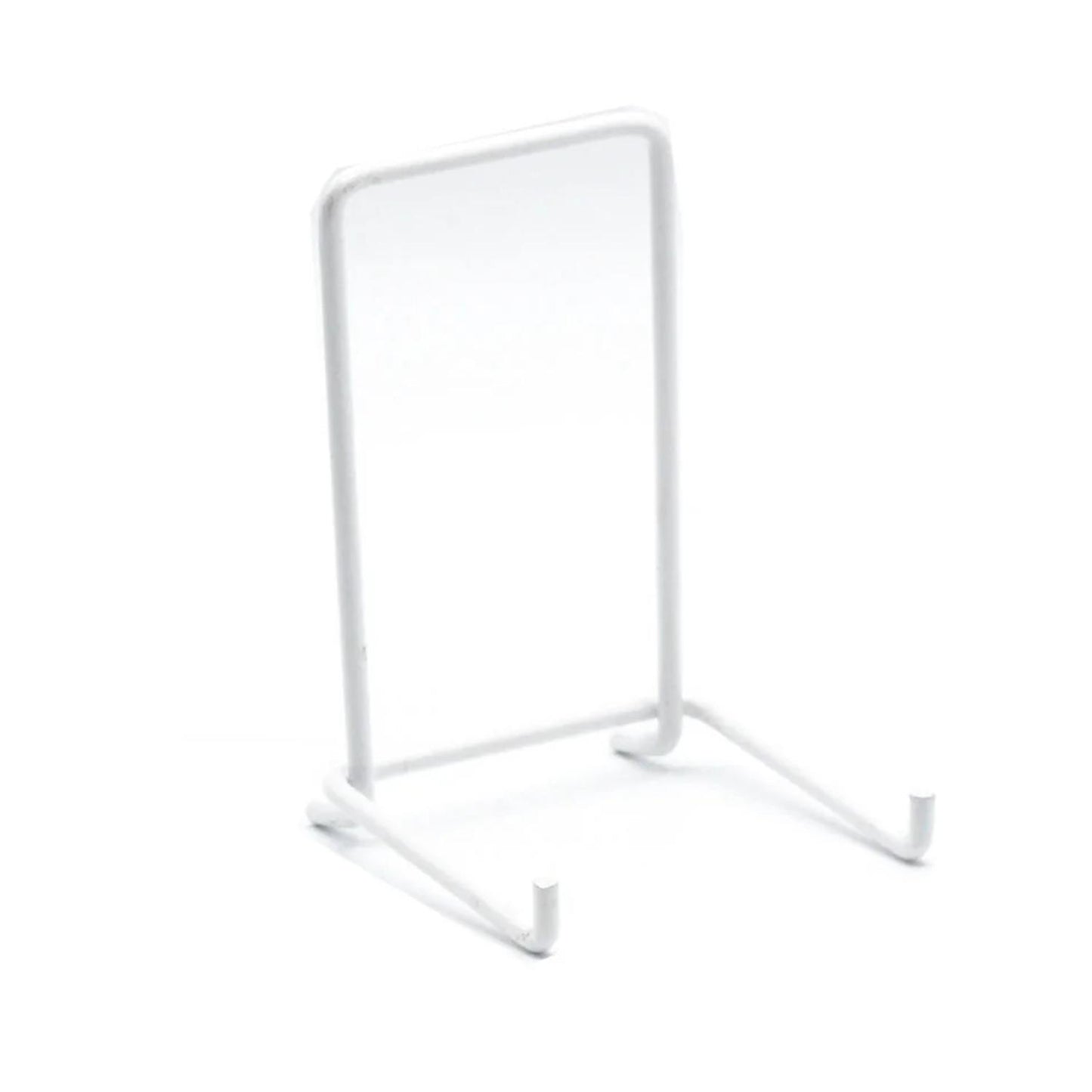 JES Medium 120mm Wire Strut Plate Display Stand White (Size 4, 10 Pack)