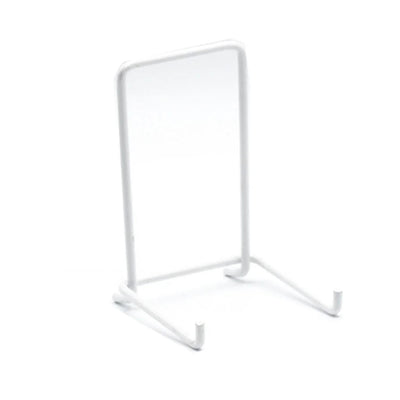 JES Medium 120mm Wire Strut Plate Display Stand White (Size 4, 10 Pack)