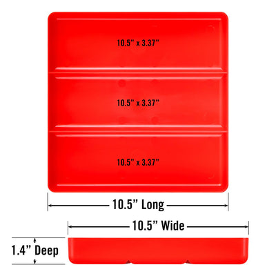 Ernst Tool Organiser Tray Red 3 Compartment 5020