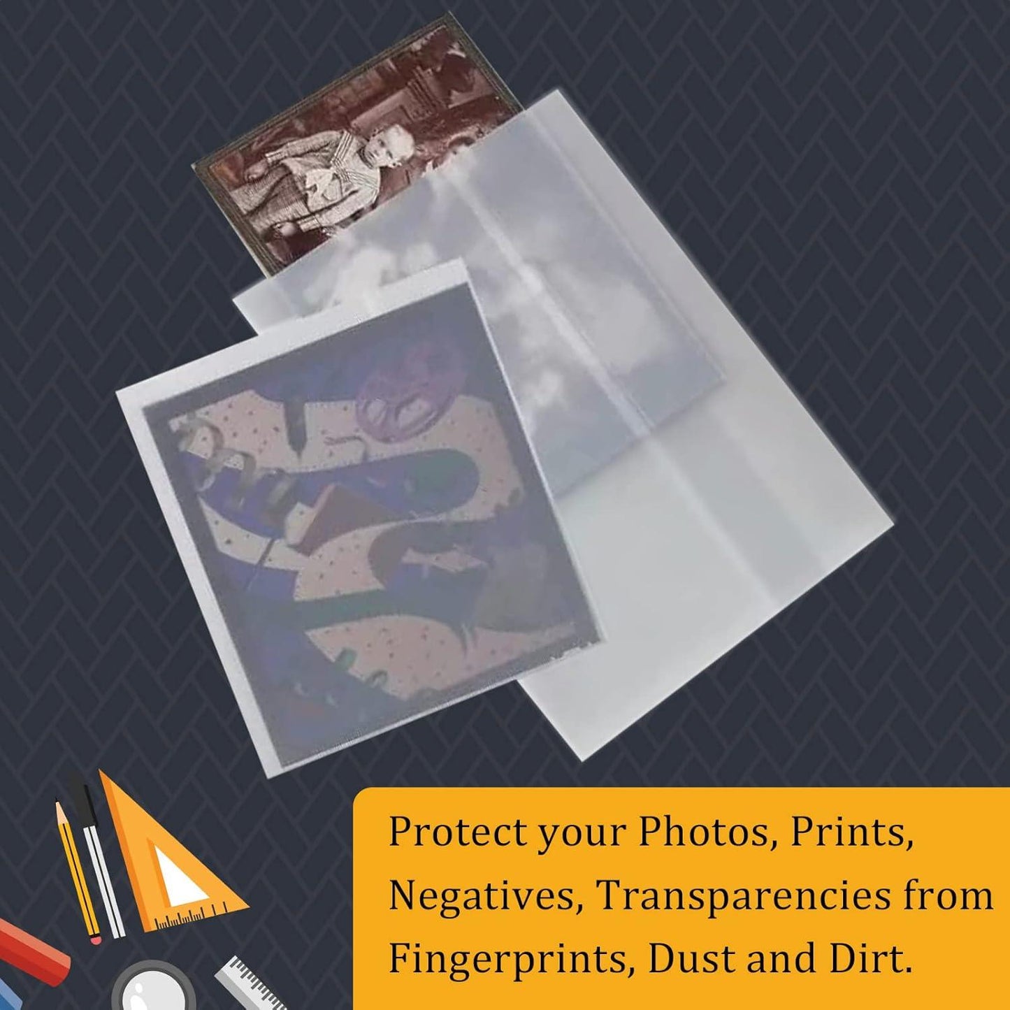 Lineco Glassine Photo Envelopes 5.25 X 7.25 (100 Pack)