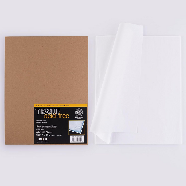 Lineco Buffered Acid Free Tissue Paper 20 x 25cm 100 Pack 