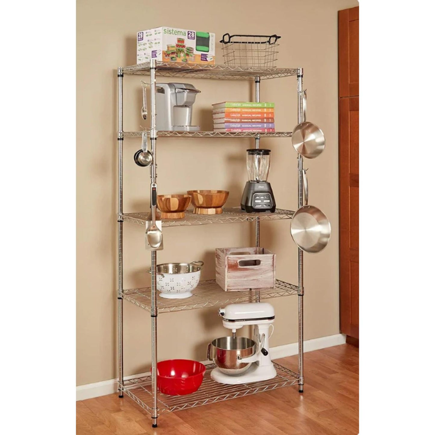 PoleHooks Chrome Wire Shelving Utility Hooks (5 Pack)