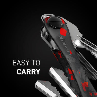 KeySmart Original Compact Key Holder Forged Fibre Carbon Red 