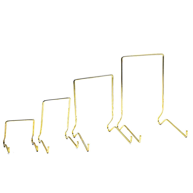 JES Extra Large 165mm Wire Plate Stand Brassed (Size 4, 10 Pack)