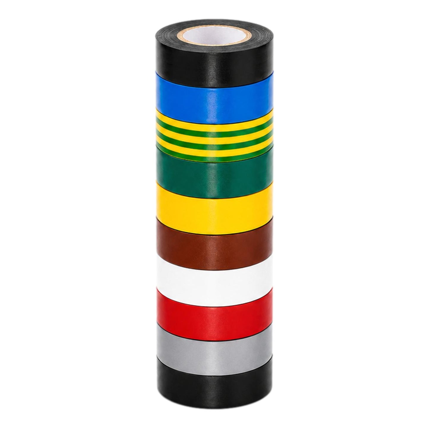 Electrical Insulation Tape PVC Flame Retardant 10 Roll Multi Pack 19mm x 5m