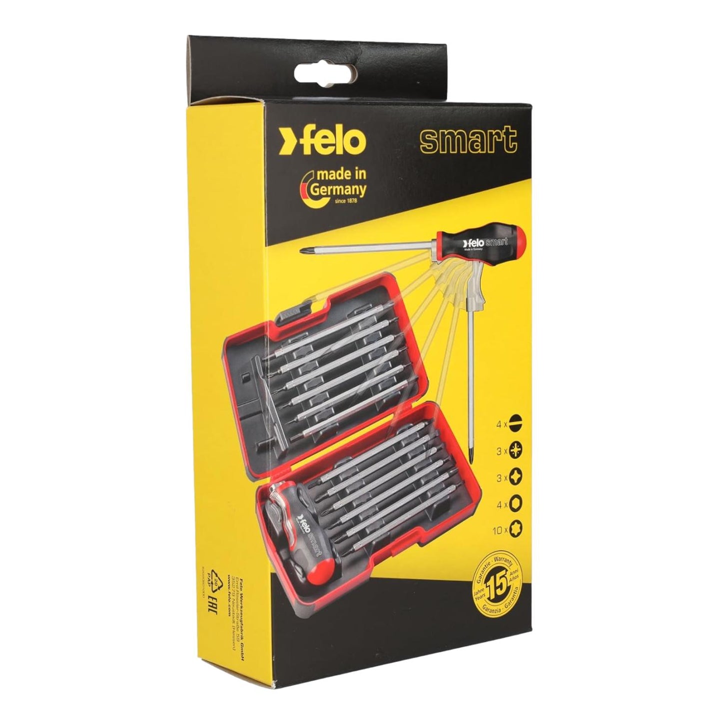 Felo Screwdriver Set XL Strongbox Smart Evo SL/PH/PZ/TX/HX 13 Piece