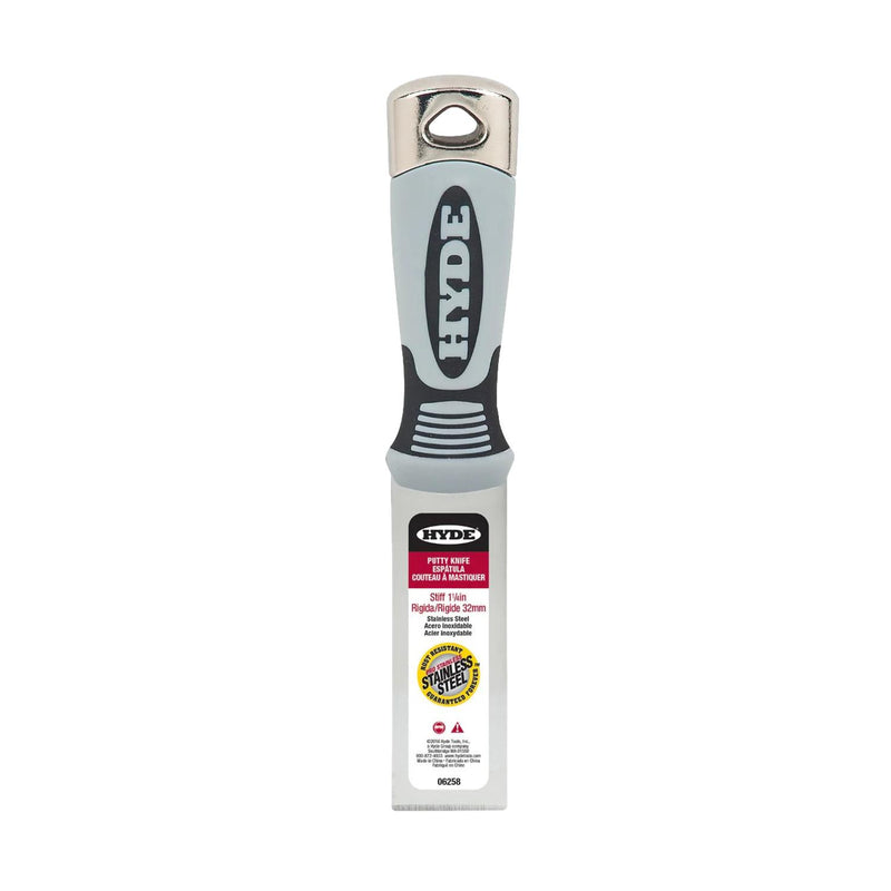 Hyde 06258 Stiff Pro Stainless Steel Putty Knife 32mm (1 1/4")
