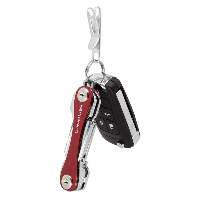 KeySmart NanoClip Pocket Purse Key Clip Keyring Stainless Steel